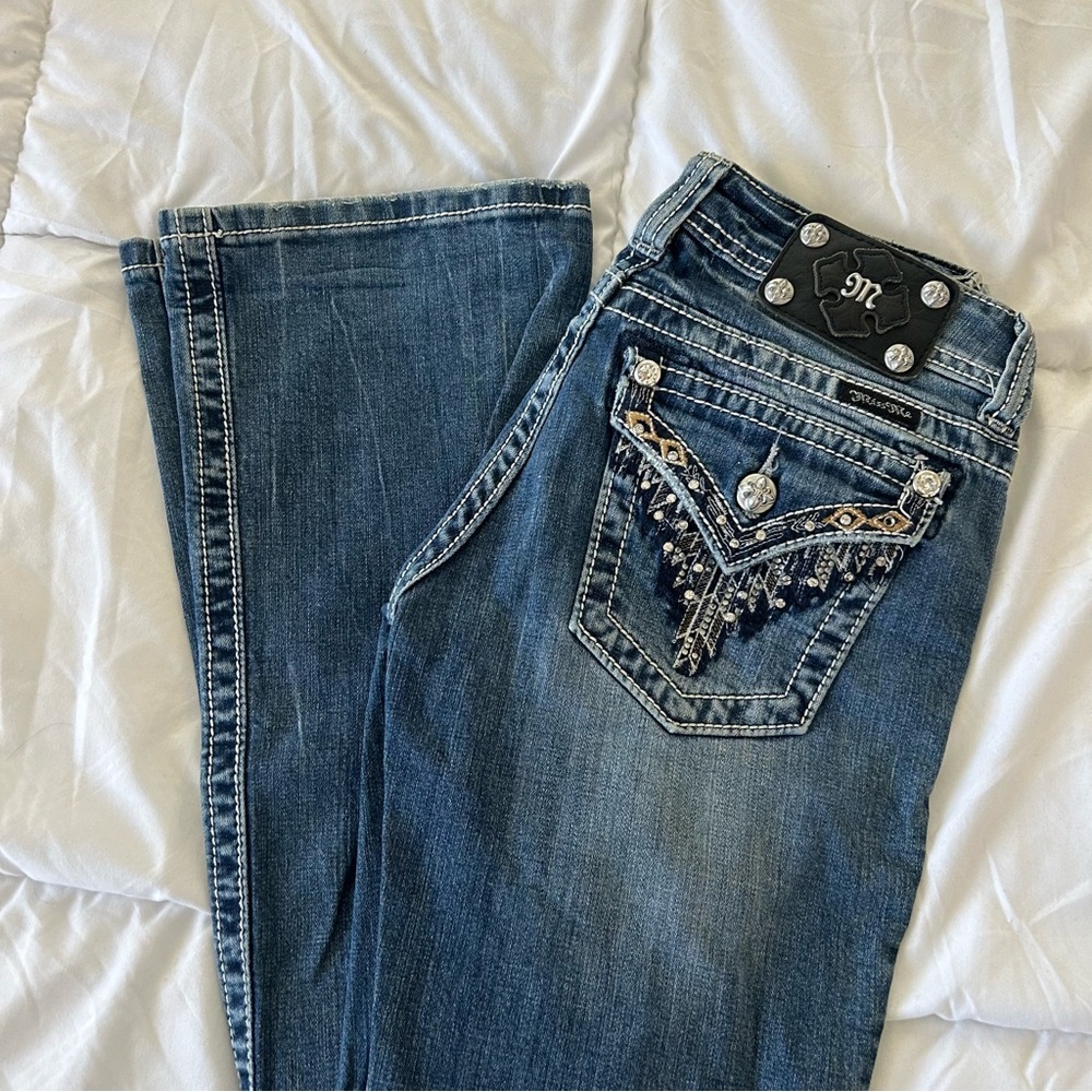 Miss Me Buckle Bootcut Jeans size 27 Blue denim no rips
